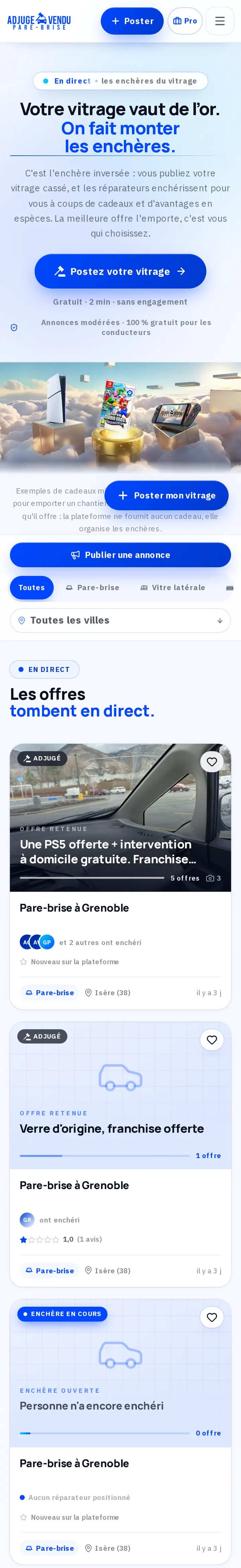 Les réparateurs enchérissent